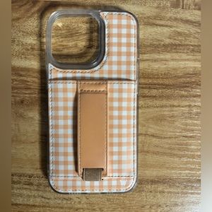 Walli Iphone 13 Pro Yellow Gingham Case